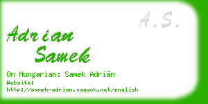 adrian samek business card